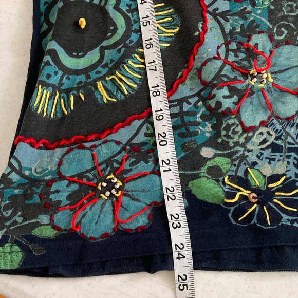 Desigual Navy Floral Long Sleeve Top - Picture 8 of 8